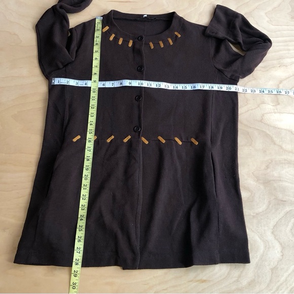 Fa Concept Cárdigan Sweater Chocolate Brown Pockets Comfy Women Size 3. - Picture 9 of 10